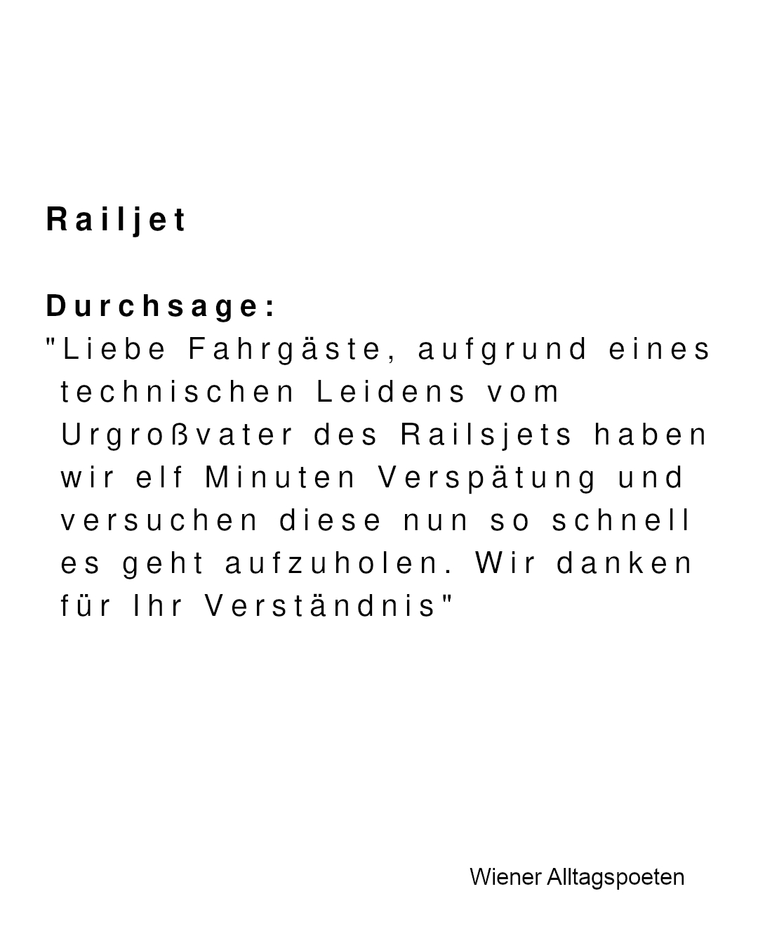 Wenns mal wieder länger bis zur Pensionierung dauert #wieneralltagspoeten Gehört von @janwiesauer