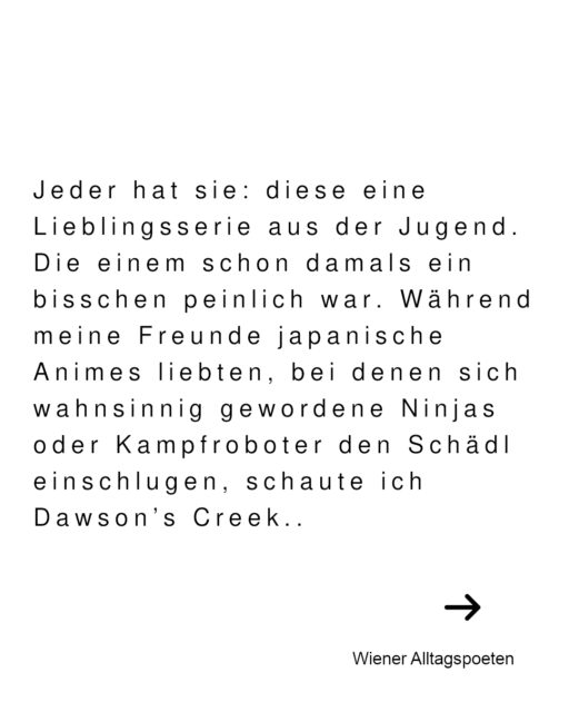 Habe vorgestern Abend auf der Heimfahrt in der U6 vom Tod von James Van Der Beek erfahren und einen kurzen Kommentar auf seiner Instagram Seite hinterlassen. Nun folgt ein etwas längerer Nachruf über Dawson's Creek, Pathos und die Ungerechtigkeit des Seins #wieneralltagspoeten