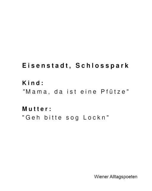 Heute ein Eintrag aus der neugegründeten "Österreichs Alltagspoeten" Edition #wieneralltagspoeten #österreichsalltagspoeten Gehört von @schriftpapier