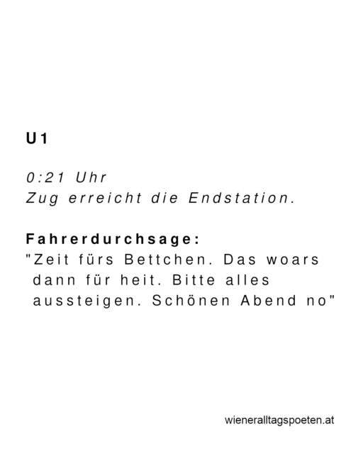 Servus, Bussi und Gute Nacht #wieneralltagspoten Gehört von @andreas_rottensteiner