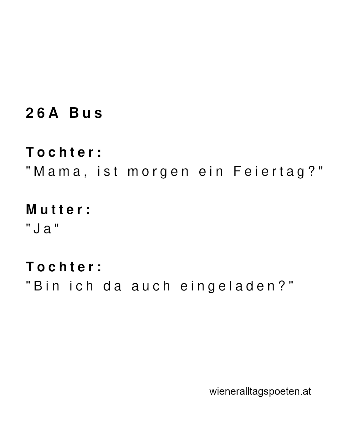 Feiertage sind für alle da #wieneralltagspoeten