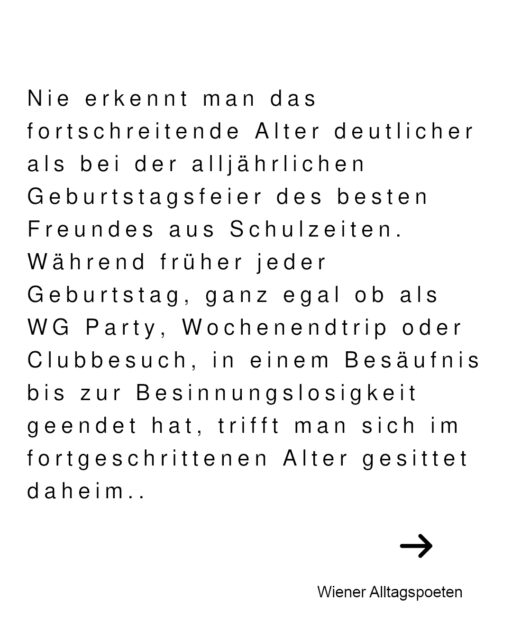 Der Wiener Alltagspoet schreibt eine monatliche Kolumne in der @wienerin_dasmagazin. Gibts auch hier zu lesen, dieses Mal zum Thema "Geburtstag ist nur einmal im Jahr" #wieneralltagspoeten