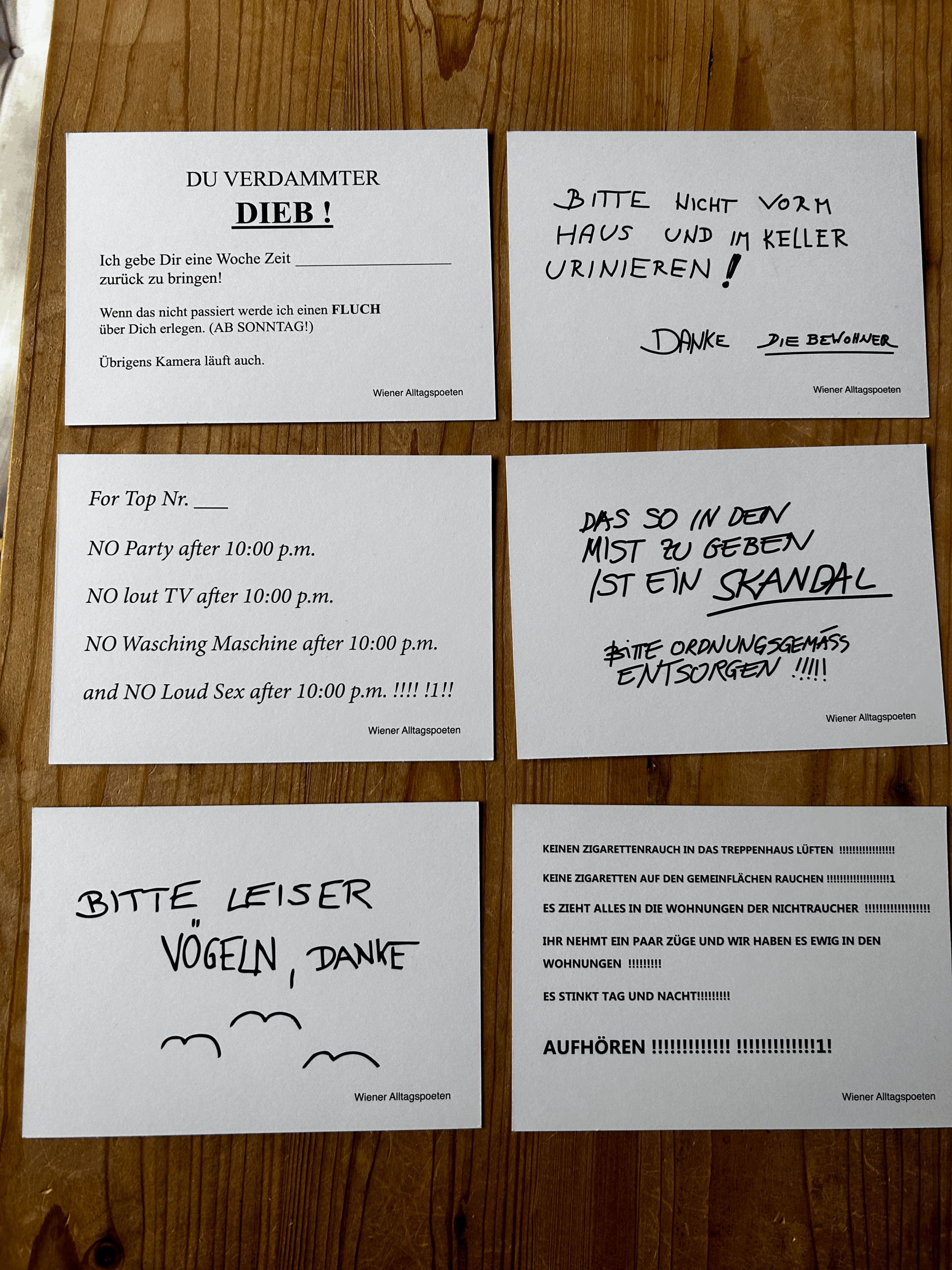 Postkarten-Set "Stiegenhauszettel" – Bild 7