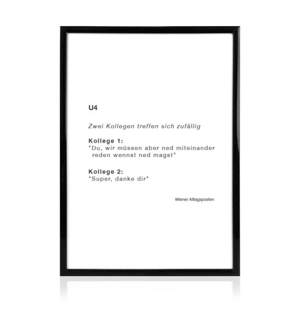Print A4 optional mit Bilderrahmen, U4