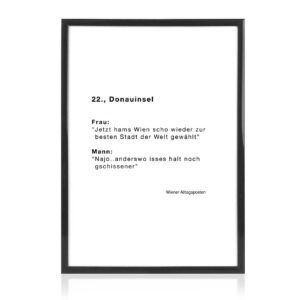 Print A4 "22., Donauinsel" (mit Rahmen) – Bild 1