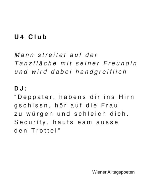 Wie echte Wiener auf Gewalt gegen Frauen reagieren #wieneralltagspoeten