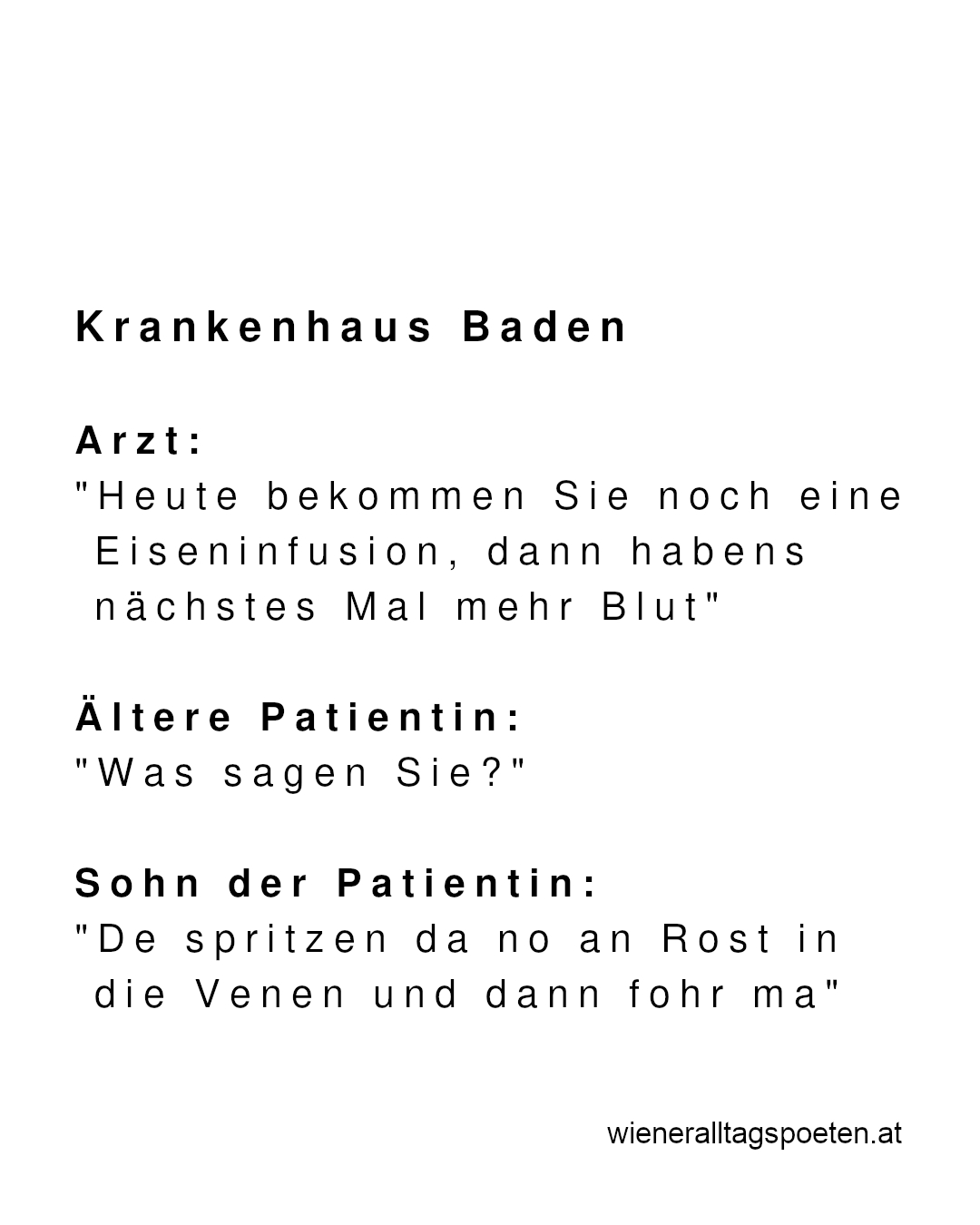 Immer gut, wenn man einen Dolmetscher beim Arzt dabei hat #wieneralltagspoeten
