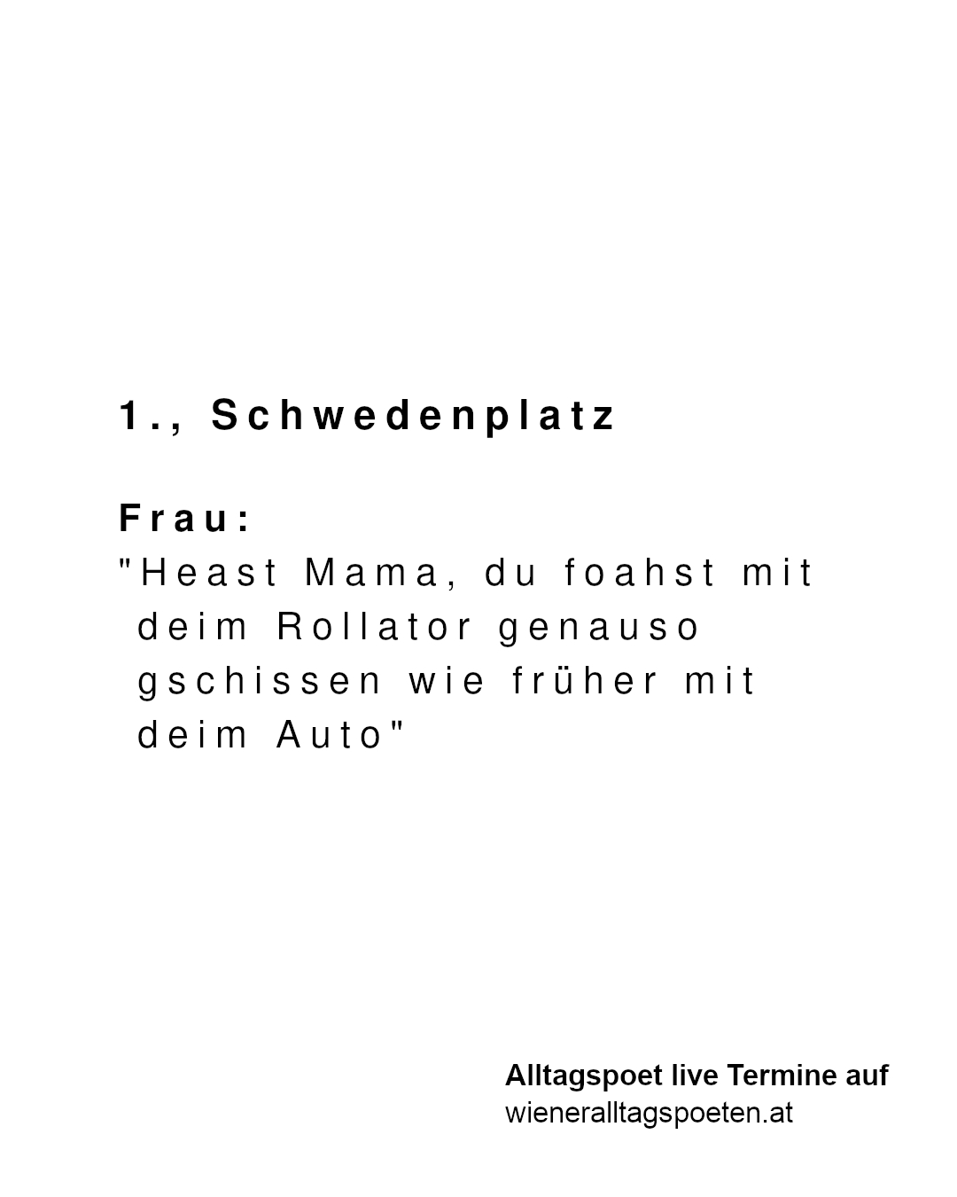 Manche Dinge ändern sich nie #wieneralltagspoeten