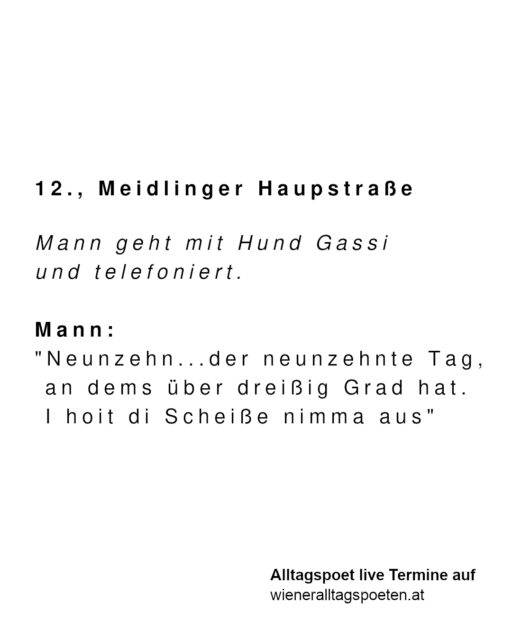 Meidling spricht ein Machtwort #wieneralltagspoeten Gehört von @kleinerdickervogel