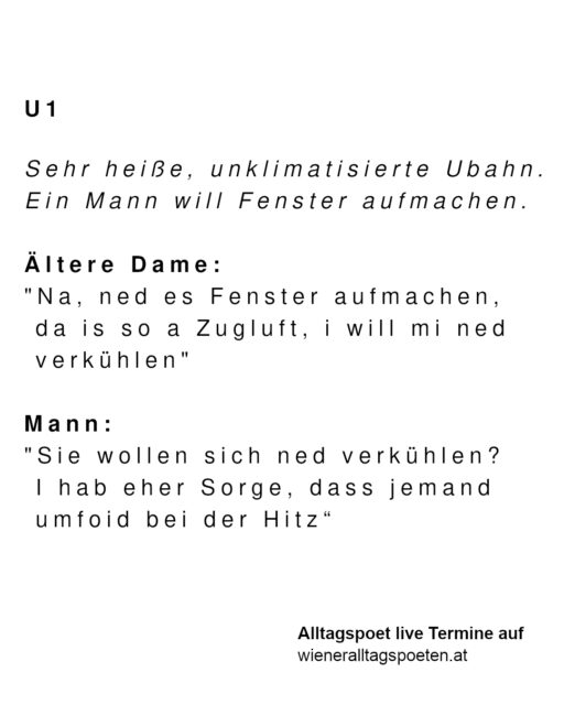 Wien bei 35 Grad Außentemperatur #wieneralltagspoeten Gehört von @_sarah.huemer