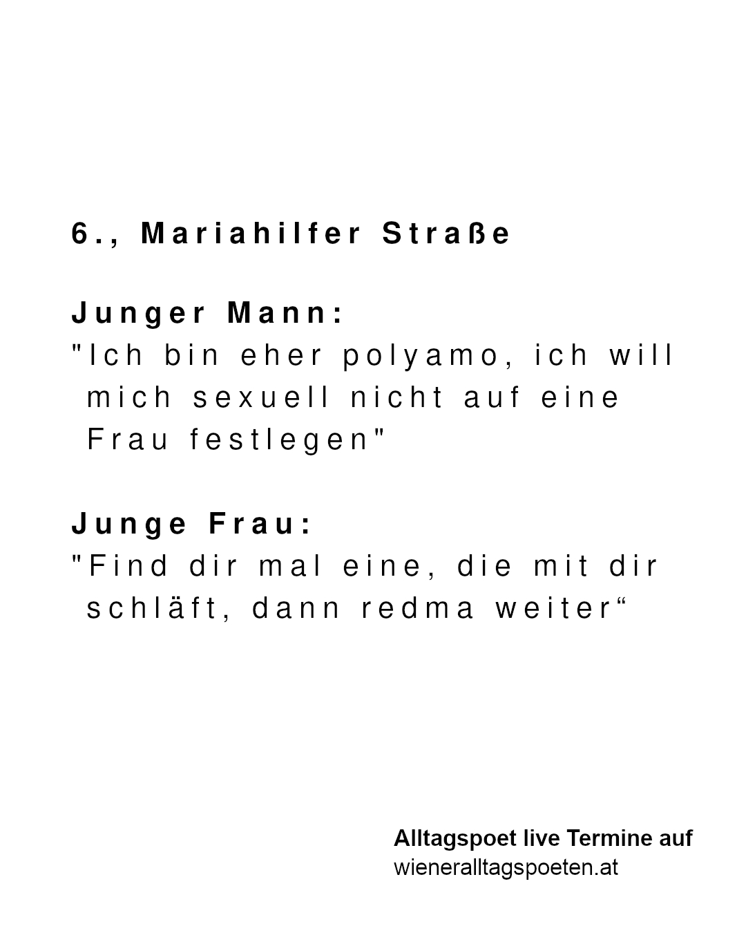 Man(n) muss immer groß denken #wieneralltagspoeten Gehört von @lilly.christine.glueck