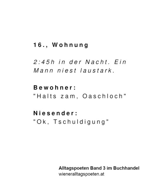Bei dieser Einsendung von @livshotmess war ich mir nicht sicher obs lustig genug ist und habe eine Umfrage in den Stories gestartet. Ergebnis war eindeutig, Nachrichtenverlauf zum durchwischen #wieneralltagspoeten