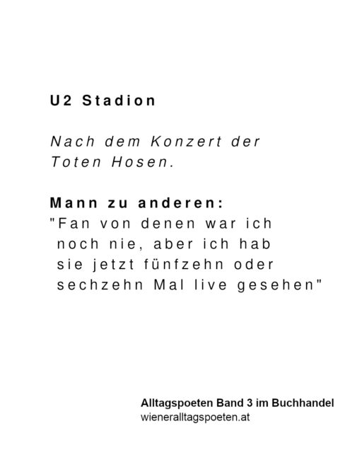 Man möge sich gar nicht vorstellen, wie oft er dann Bands anschaut, die ihm wirklich gefallen #wieneralltagspoeten Gehört von @nilschaefer