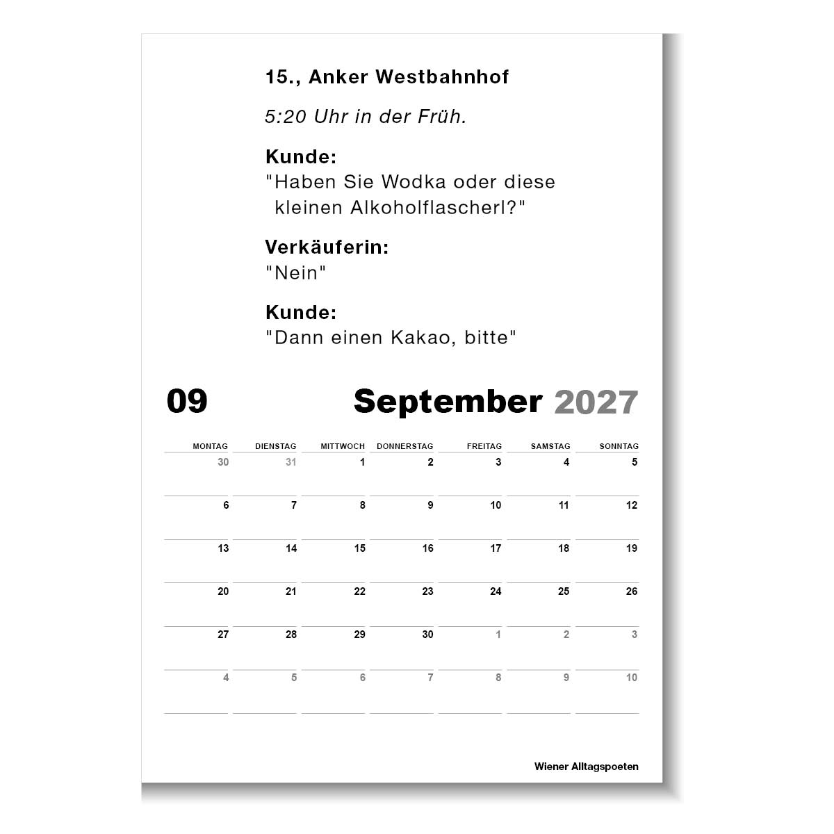 Kalender "Wiener Alltagspoeten 2027" – Bild 10