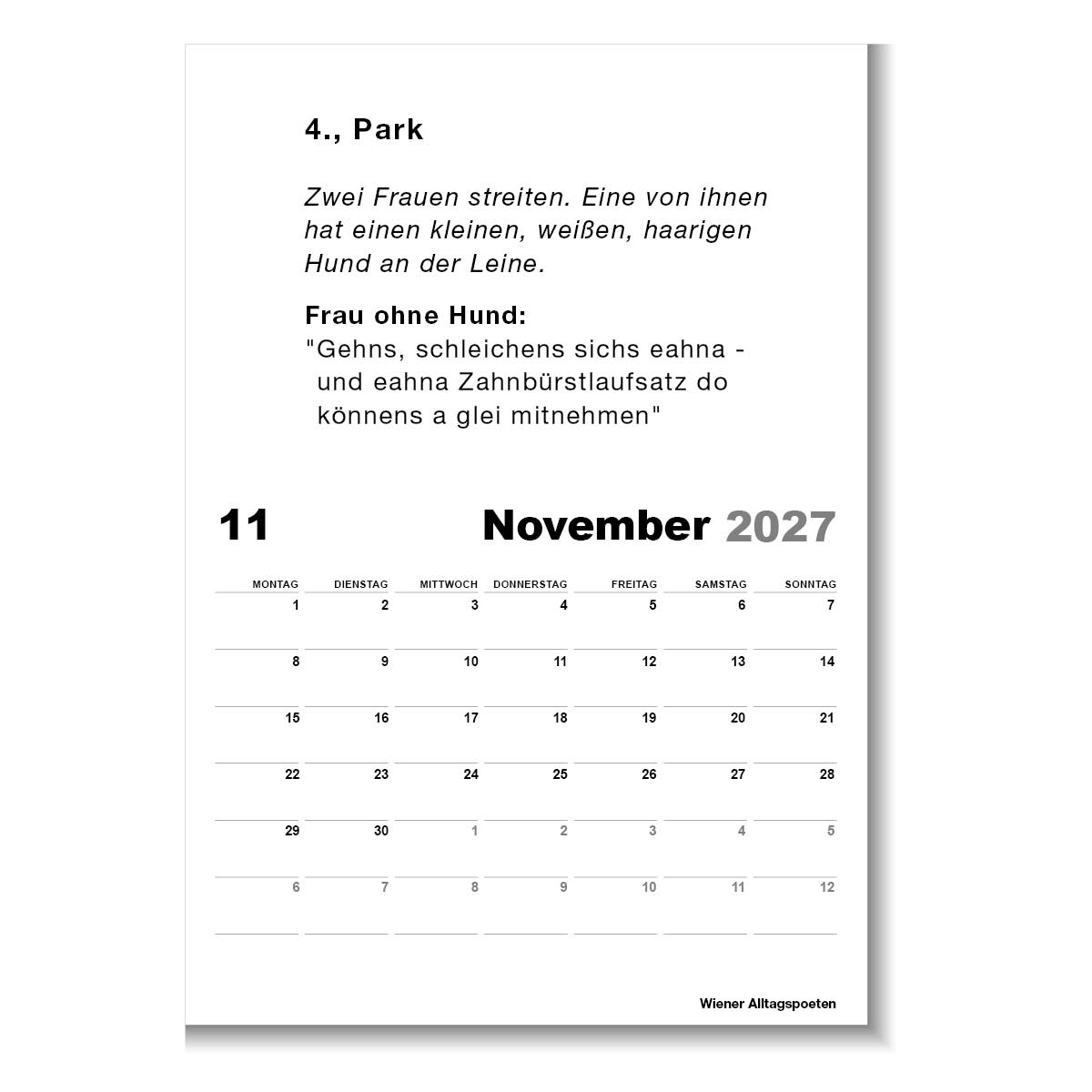 Kalender "Wiener Alltagspoeten 2027" – Bild 12