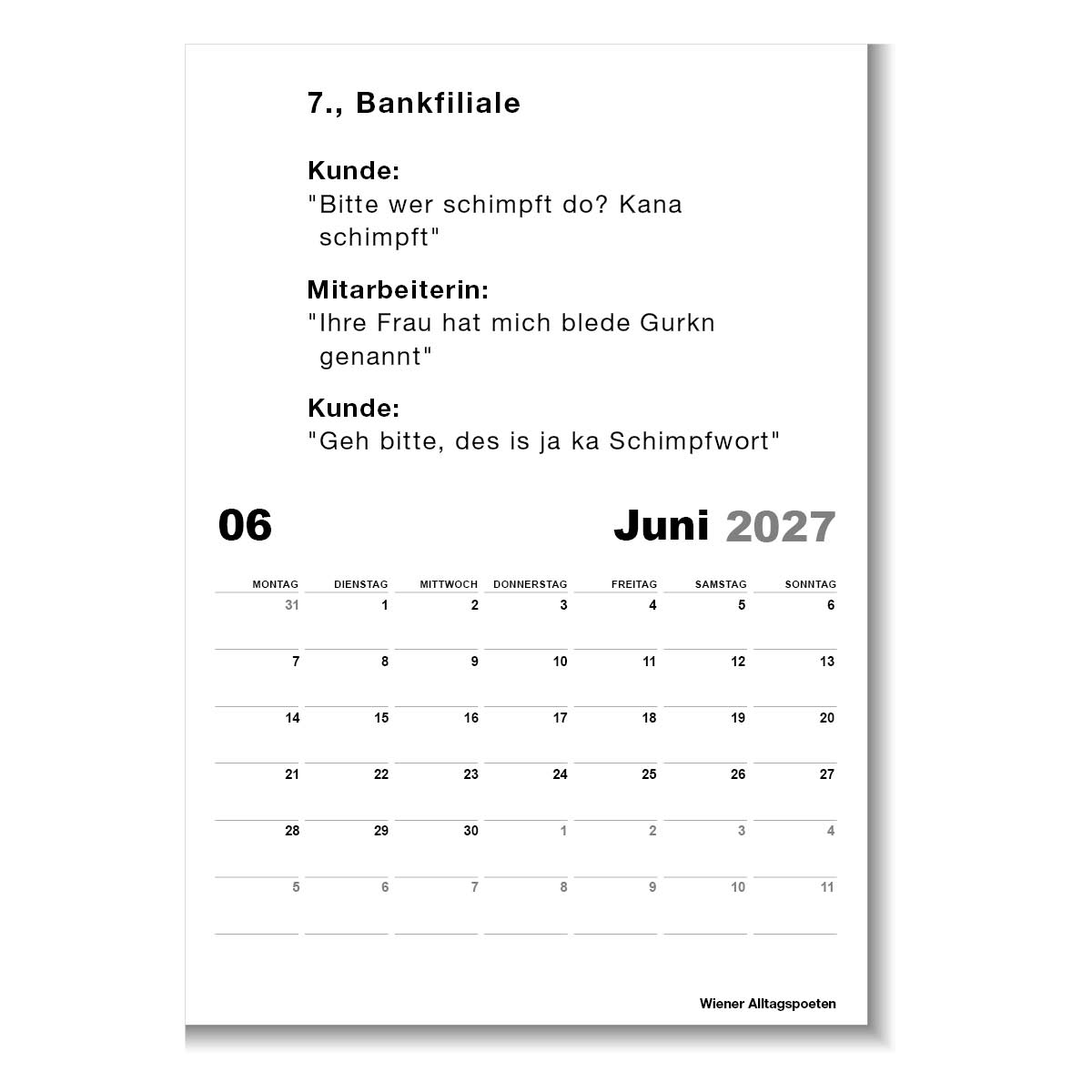 Kalender "Wiener Alltagspoeten 2027" – Bild 7